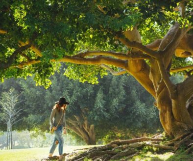 Women in walking in nature