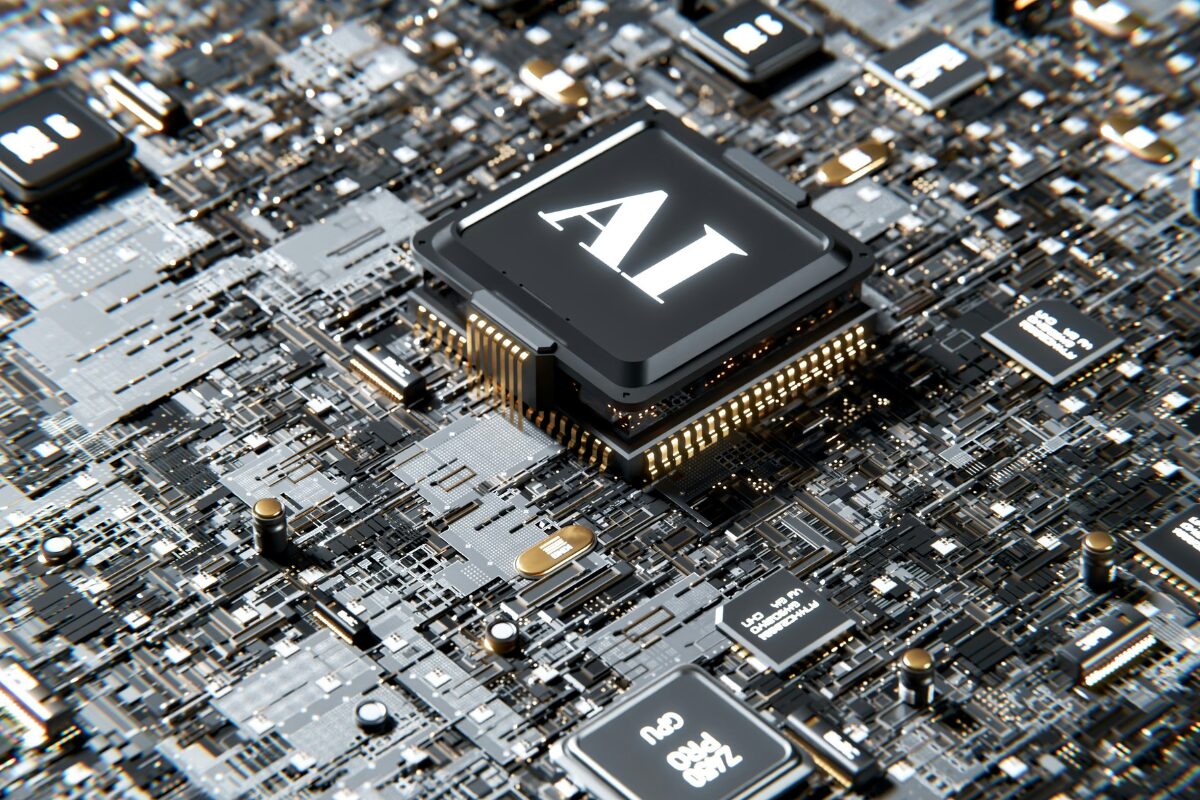 AI caption on a motherboard